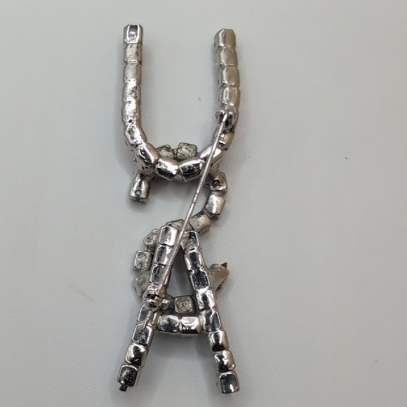 Blue and Silver Crystal USA Patriotic Brooch Approx 2.5" - excellent condition - Picture 3 of 3